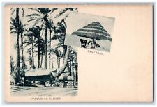 c1905 Statue Ramses  Sakkarah Union Universelle Egypte Egypt Vintage Postcard picture