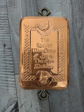 Vintage Embossed copper Colored Tin rooster mold Wall Decor picture