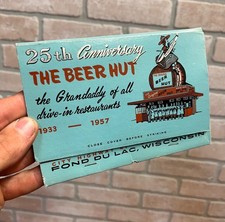 Vintage The Beer Hut Fond du lac Wisconsin Jumbo Advertising Matchbook picture