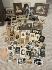 Antique Cabinet Card Photos Lot 1800’s Early 1900’s Old Family Estate Portraits picture