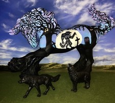 OOAK Breyer cm Custom Halloween Horse Gypsy Vanner*Werewolf *Glows-in-the-Dark* picture