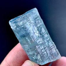 90 CT Terminated Natural Top Quality Rare Dark Blue Aquamarine Crystal picture