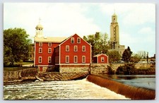 PAWTUCKET RHODE ISLAND OLD SLATER COTTON SPINNING MILL VINTAGE PHOTO POSTCARD picture