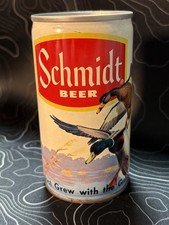 Vintage Schmidt,Ducks,Lake,Nature Scene,Pull Tab Beer Can ( BOTTOM OPENED ) picture
