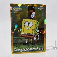 2025 Topps Chrome Sapphire Gold /50 SpongeBob SquarePants #25 Character Card picture