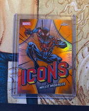 2026 Topps Chrome Marvel Comics #MI-13 Miles Morales Icons Orange #'d /25 NM+ picture