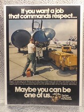 VTG US Marines Recruitment The Few The Proud 1978 Print Advertising Full Page Ad picture