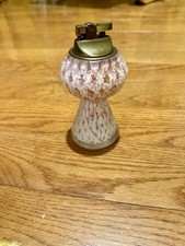 Murano Vintage Glass Table Lighter Pink & White Mid-Century Modern picture