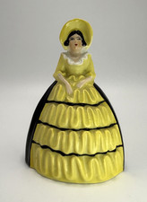 Carlton Ware Vintage 1935 CRINOLINE LADY Ceramic Napkin Rings 1930s Harlequin E picture