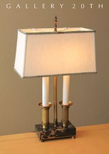 VINTAGE HOLLYWOOD REGENCY MARBLE BRASS TABLE LAMP SWEET TOMMI PARZINGER 50s MCM picture