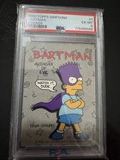 1990 Topps The Simpsons Series 1 BARTMAN #1 PSA 6 MASTER SET 💯 Complete picture