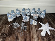 Vintage Encore Snow Buddies Figurines Ornaments HUGE Lot of 11 + extras picture