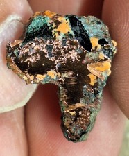 Unique Copper Replacement Agate - Shape Of Africa - From A Michigan Copper Mine picture