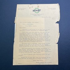 1926 McKay Desks Sales Letter Toronto Canada School Board Ephemera Ontario picture