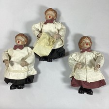 Christmas Singing Choir Boys Trio Paper Mache Figurines Set of 3 picture