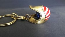 Unique BRONZE Motorcycle Bicycle Helmet Keychain Ring American Patriot picture