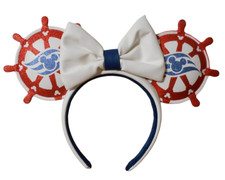 Disney Cruise Line DCL Ship Wheel Mickey & Minnie Mouse Ears Headband NEW NWT picture