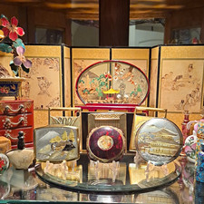 6 Vintage Cosmetic Powder Compact Lot, Various Designs & Shapes w/ Mirrors picture