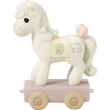 Precious Moments Divine Ninth Birthday Pony Figurine 142029 Bisque Porcelain picture