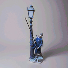 Lladro Lamplighter Porcelain Figurine 5205 Vintage Hand Made in Spain 19 Inch  picture
