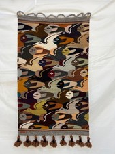 Vintage Peruvian Fish Design Woven Tapestry Andean Textile Wall Hanging picture