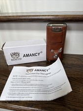 Deluxe Portable 3 Holder Cigar Case Set With Lighter and Cutter Brown AMANCY picture