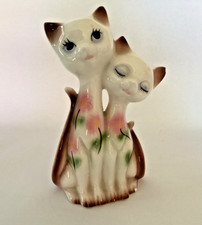 Vintage Mid Century Modern Ceramic Siamese Cat Art Sculpture Figurine picture