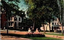 Geneva New York North Main & Lewis Street View Postcard Posted 1912 picture