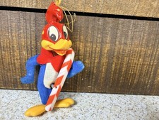 Vintage Cartoon Woody the Woodpecker Flocked Felt Christmas Ornament (READ) picture