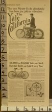1908 YALE CALIFORNIA MOTOR CYCLE BIKE TOLEDO OHIO SPORT ENGINE  2319123191 picture
