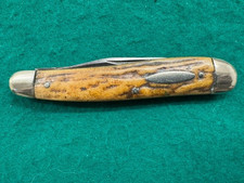 RARE 1850’s STAG SCALED HUMP BACKED WHITTLER, WADE WINGFIELD ROWBOTHAM (402) picture