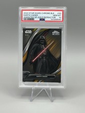 DARTH VADER 2024 Topps Chrome Black Animated Short Print SP-20 Gold /50 PSA 10 picture