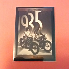 Harley-Davidson 1935 Collectible Photo Plaque / Card (Front & Back Shown) picture
