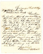 1869 Kalamazoo MI Wheat Shipment Letter from Merrill & McCounth to P.W. Dudley & picture