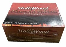 100 Tablet Quick and easy Lighting Hollywood Hookah Charcoal Tablets 10 X 10 picture