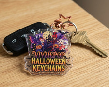 HALLOWEEN VIVZIEPOP KEYCHAINS - Variety from HAZBIN HOTEL & HELLUVA BOSS picture