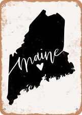 Metal Sign - Maine Heart - Vintage Rusty Look picture