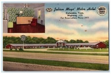 c1940s Julian May's Motor Hotel Roadside Columbia Tennessee TN Unposted Postcard picture