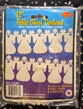 Vtg  Beistle Ghost Garland Streamer 1987 Halloween Party Decor NIP picture
