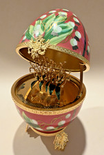 Hand-Painted Fabergé Limoges “Lilies of the Valley” Porcelain Egg picture