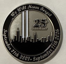 FBI 9/11 Twin Towers 25th Anniversary Challenge Coin picture