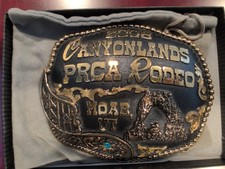 Rodeo☆2008 Belt Buckle☆Moab Utah☆Rare☆ Beautiful Condition RARE picture