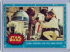 Star Wars SERIES 1 BLUE STAR FIELD CARD # 14 A NEW HOPE Topps 1977 VINTAGE MINT picture