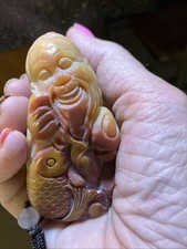 Vintage Chinese Jadeite Jade Hand Piece Carving 2.5