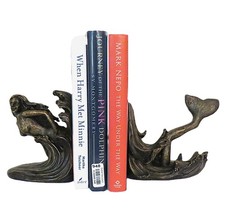 Pair of Whimsical Coastal Mermaid Bookends picture