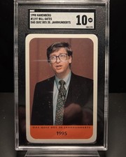 SGC 10 Bill Gates Rookie Card 1998 Harenberg Das Quiz Jarhunderts #1197 Pop 2 picture
