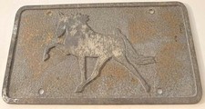 Vintage Tennessee Walking Horse Booster License Plate CAST ALUMINUM HEAVY picture