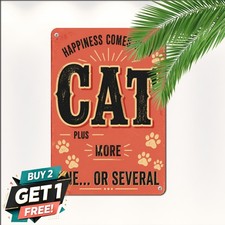 vintage cat metal art tin signs charming wall picture