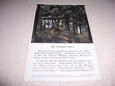 1910s AN OZARK HILL OIL PAINTING by HAROLD BELL WRIGHT, ANTIQUE POSTCARD - AR MO picture