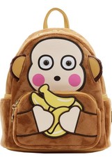 Loungefly Mini Backpack SANRIO MONKICHI Monkey Banana Cosplay Brown NWT picture
